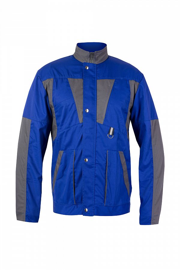 Pán.bunda do pásku DYNAMIC modro/šedá vel. 66 - Obrázek Pán.bunda do pásku DYNAMIC modro/šedá vel. 66 - Obrázek